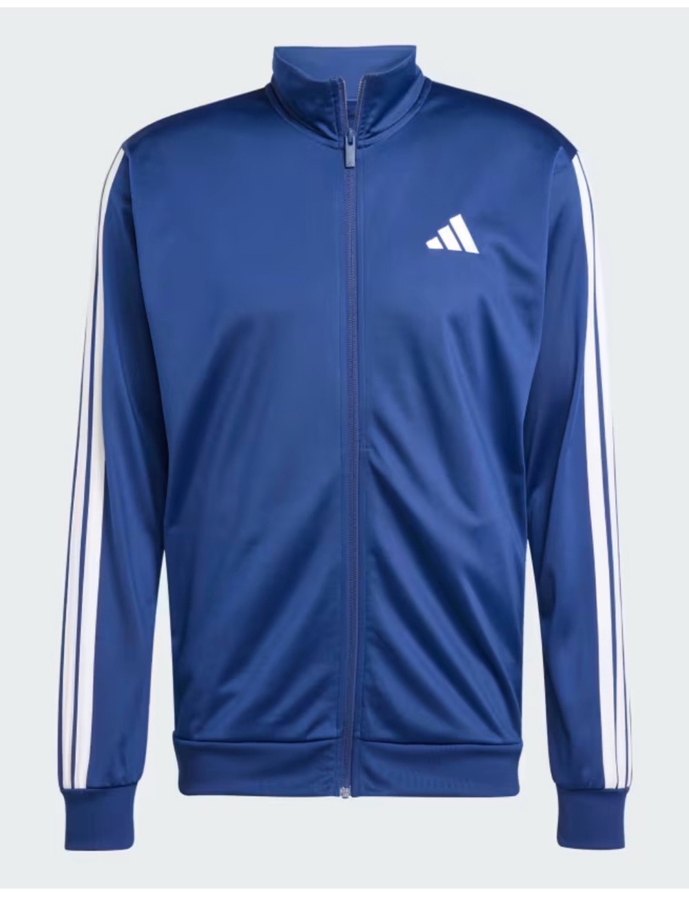 NWT Adidas Men’s Large 3-Stripes Tricot Tracksuit Set Blue JI8817